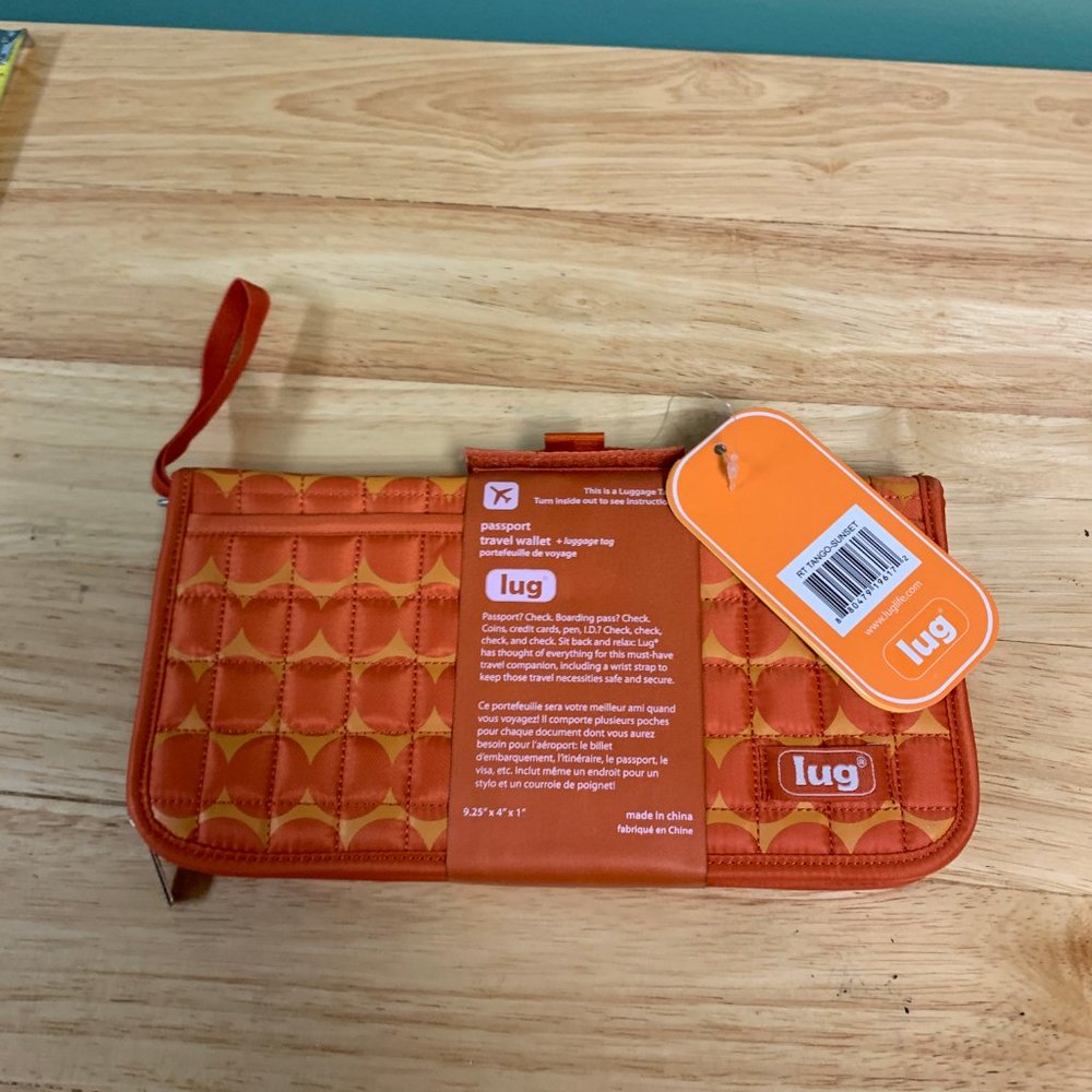 lug Orange and Yellow Passport Travel Wallet - Picture 2 of 3